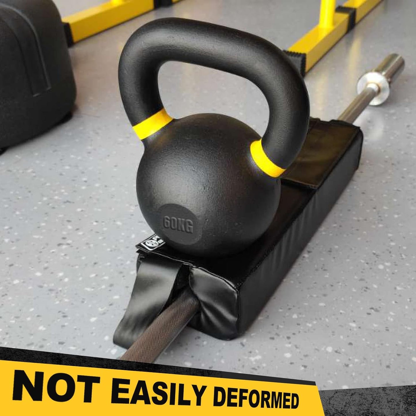 Square Protective Hip Thrust Comfort Pad for Glute Training Barbell Bench Press, Barbell Hip Thrusts, Weight Lifting, Squats, Lunges - Fit Standard and Olympic Bars
