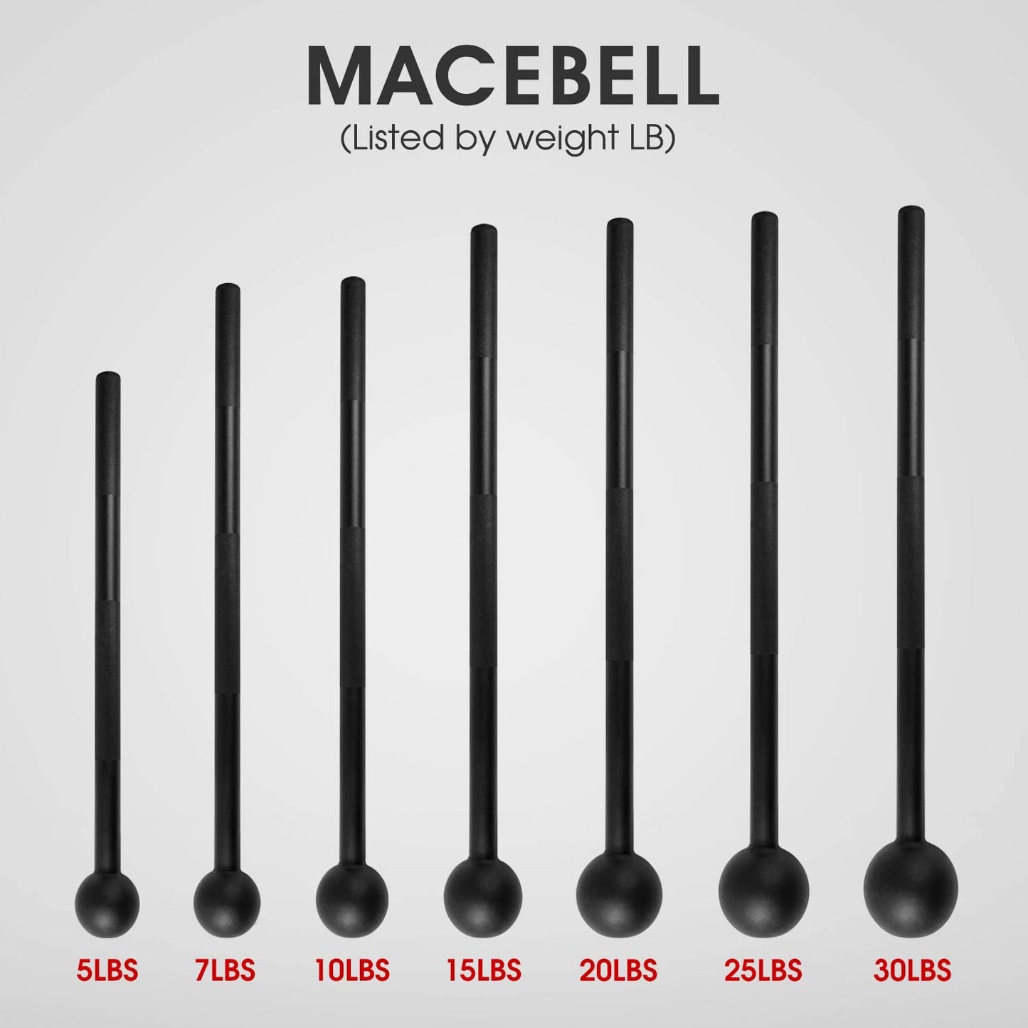 Steel Mace Bell for Grip Strength & Mobility Training. Support Full Body, Muscles, Shoulder, Grips & Forearms Workouts, Stretching 15 LB for Women & Men