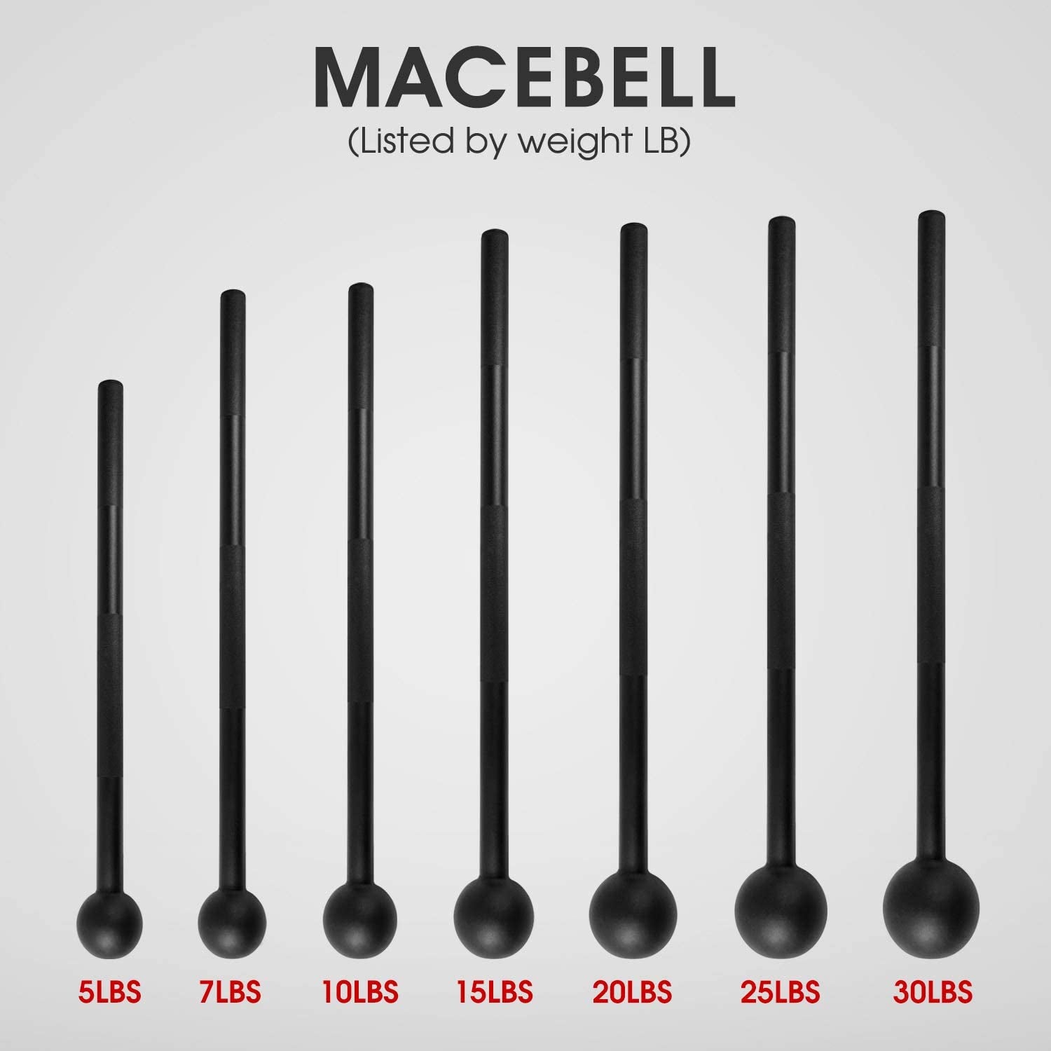 Steel Mace Bell for Grip Strength & Mobility Training. Support Full Body, Muscles, Shoulder, Grips & Forearms Workouts, Stretching 15 LB for Women & Men