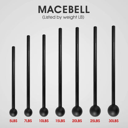 Steel Mace Bell for Grip Strength & Mobility Training. Support Full Body, Muscles, Shoulder, Grips & Forearms Workouts, Stretching 15 LB for Women & Men