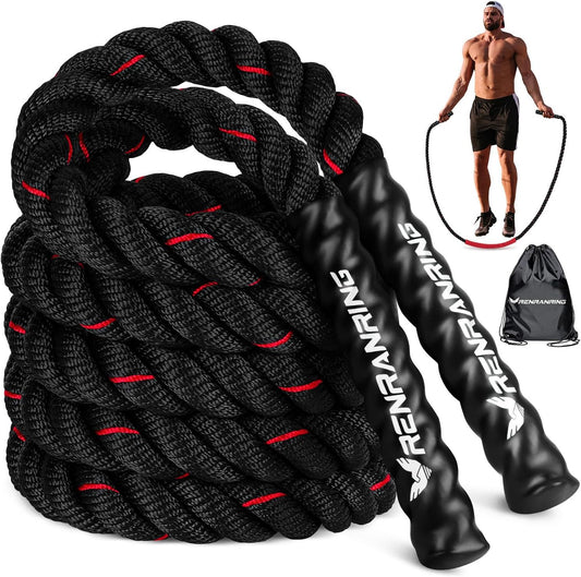 Weighted Jump Rope for Strength Training 3 lb to 5 lb Adult Heavy Skipping Rope, Jumprope for Fitness,Workout Equipment, Fitness Equipment for Home Gym Exercise,Improve Strength and Building Muscle