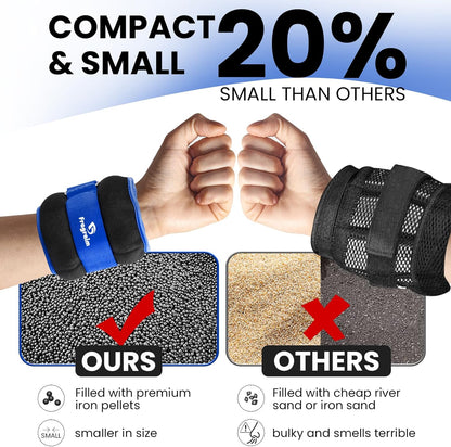  Adjustable Ankle Weights for Walking & Home Workouts - 1 to 20 lbs 1 Pair Strength Training Wrist/Leg/Arm Weight with Adjustable Strap for Jogging, Gymnastics, Aerobics, Physical Therapy