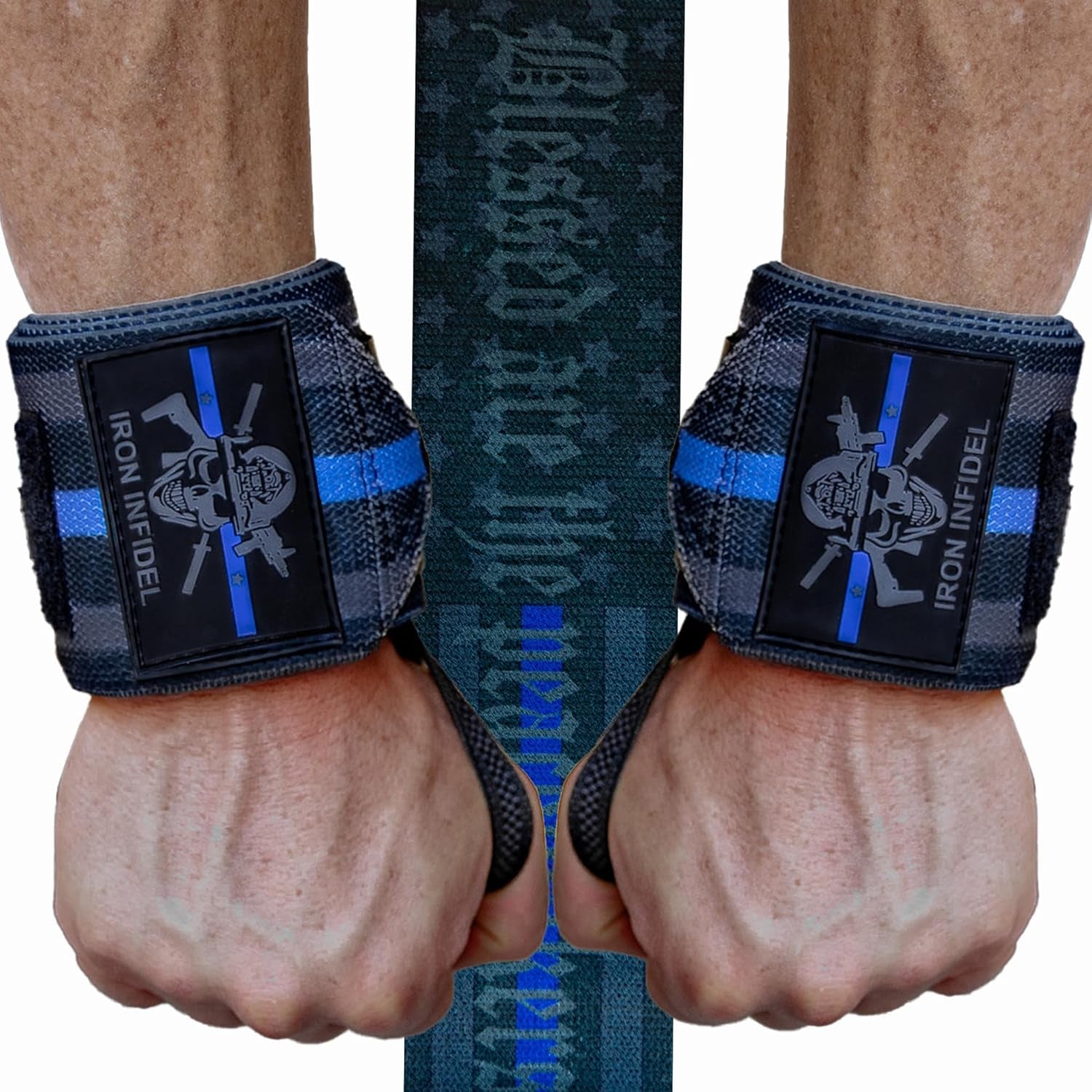 Heavy Duty Weightlifting Wrist Wraps - 24'' Extra Stiff, Wrist Support for Gym Workouts, Crossfit, Weights, Powerlifting, Fitness, Exercise, Olympic Lifts, Bench Press