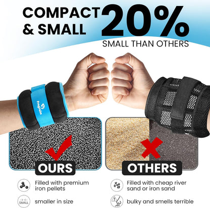 Adjustable Ankle Weights - Burn More While Walking - Strength Training Wrist/Leg/Arm Weight Set with Adjustable Strap for Jogging, Gymnastics, Aerobics, Physical Therapy