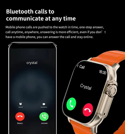 Bluetooth smartwatch with heart rate monitor. Smart Watch Bluetooth Talk Smartwatch Message Alert Heart Rate Monitor Sports Watch for Android IOS Men Women