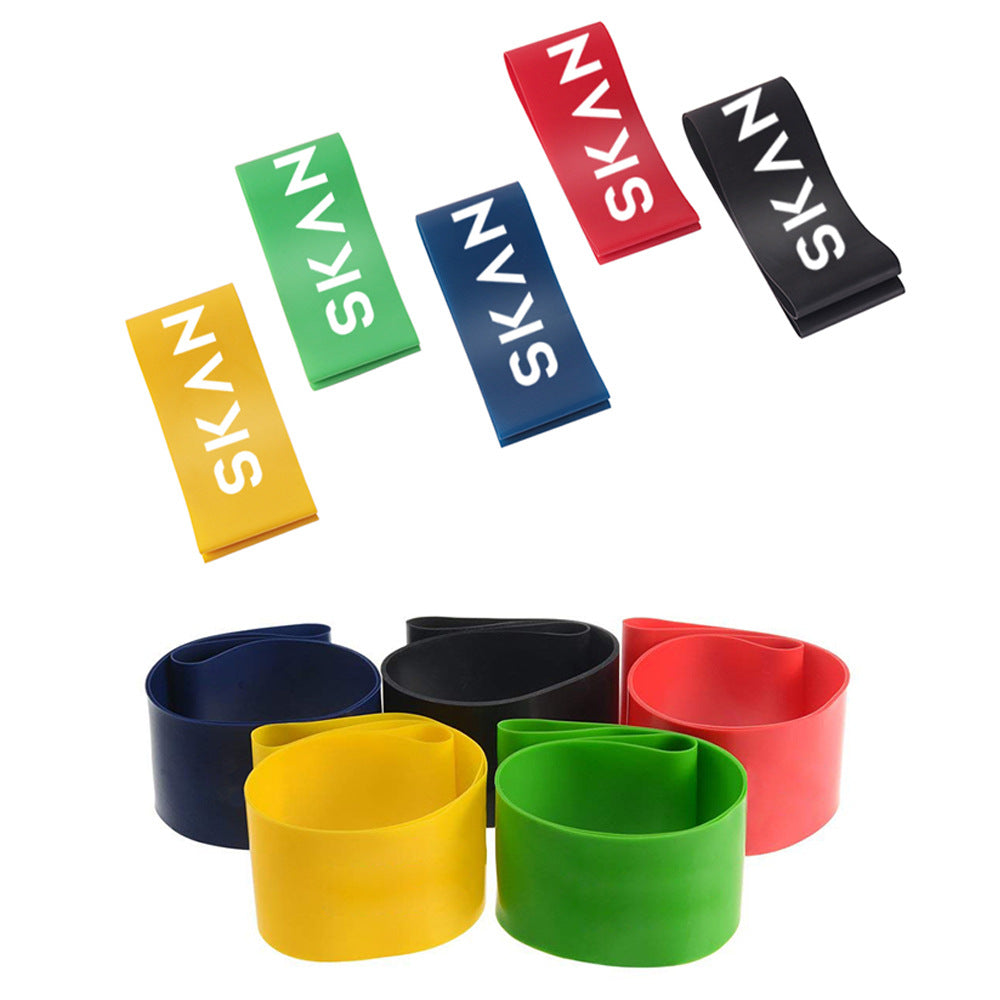 Multi-Level Resistance Bands Level Resistance Rubber Bands Yoga Training Elastic Bands - 5 Pack