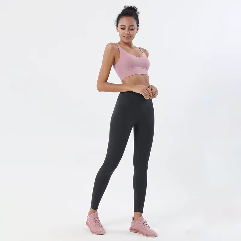 Women Nylon Tracksuits Women'S Yoga Set Sports Suit Gym Fitness Bra Leggings Women Lounge Wear Crop Tops Sexy 18 Colors