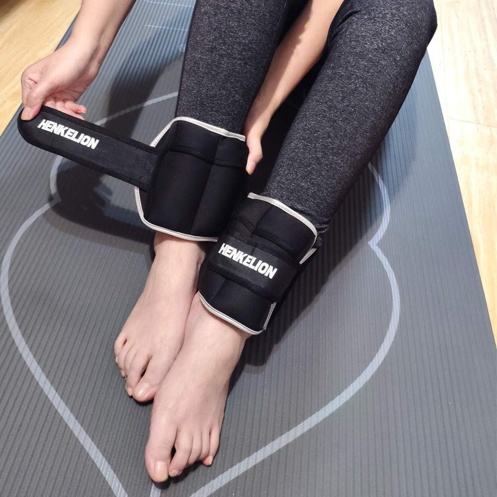 Adjustable Ankle and Wrist Weights for Training of Women Men Kids, Strength Training Wrist and Ankle Weights Sets for Gym, Fitness Workout, Running, Lifting - Black Grey Pink Blue Purple