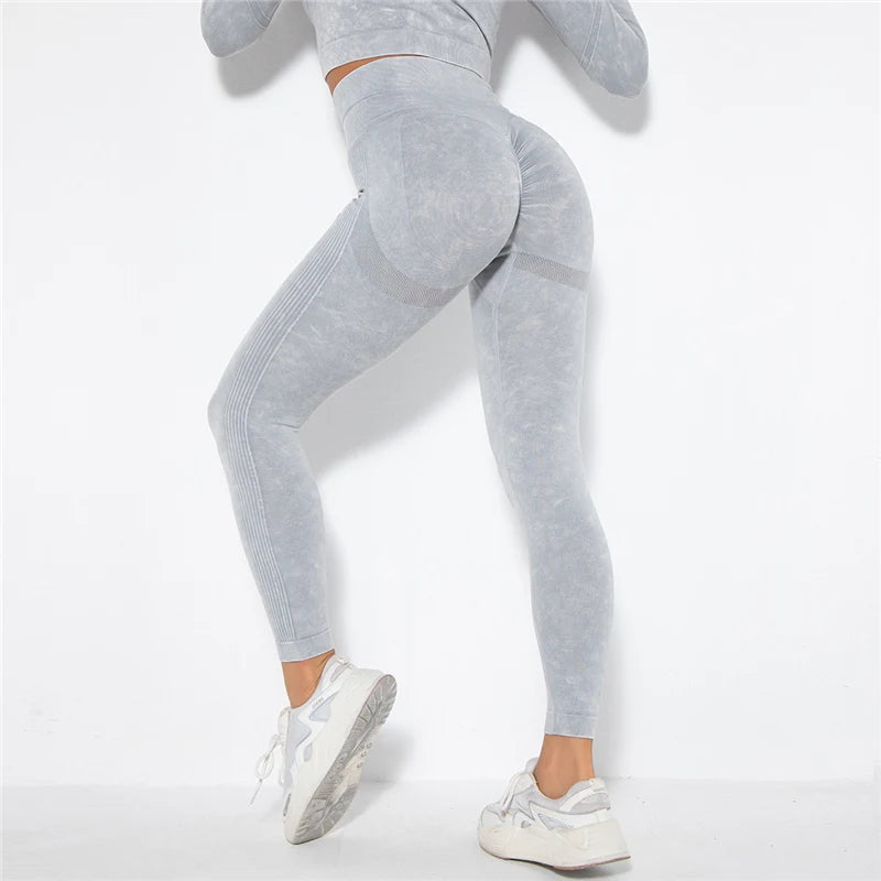 Cropped Top Gym Set Seamless Women Yoga Workout Set Fintess Clothing Push up Leggings Sport Wear Women Suits Tracksuit