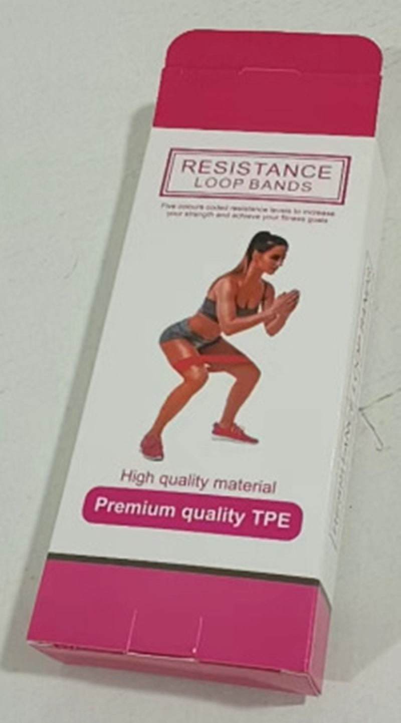  Multi-Level Resistance Bands Resistance Rubber Bands Yoga Training Elastic Bands - 5 Pack