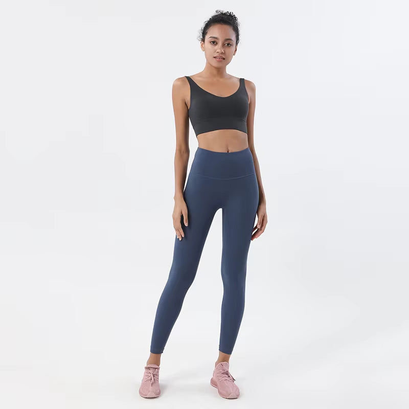 Women Nylon Tracksuits Women'S Yoga Set Sports Suit Gym Fitness Bra Leggings Women Lounge Wear Crop Tops Sexy 18 Colors