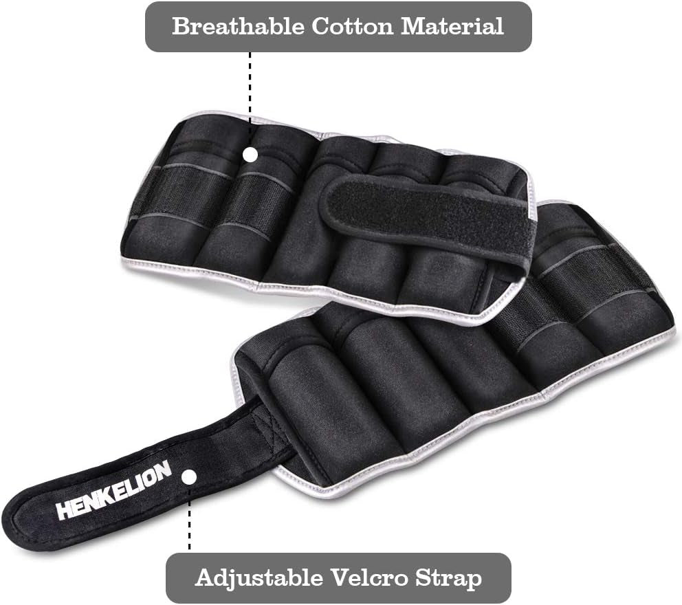 Adjustable Ankle and Wrist Weights for Training of Women Men Kids, Strength Training Wrist and Ankle Weights Sets for Gym, Fitness Workout, Running, Lifting - Black Grey Pink Blue Purple