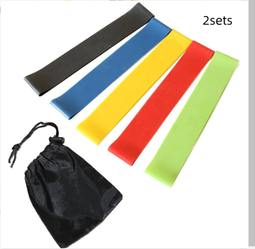 Multi-Level Resistance Bands Resistance Rubber Bands Yoga Training Elastic Bands - 5 Pack