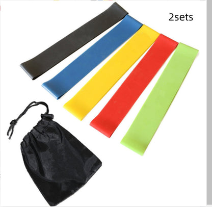 Multi-Level Resistance Bands Resistance Rubber Bands Yoga Training Elastic Bands - 5 Pack