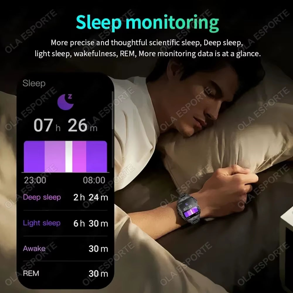 Smartwatch With Flashlight and Bluetooth Calling Fitness Clock IP68 Waterproof Sports Men for Android IOS Smart Watch 2025 New
