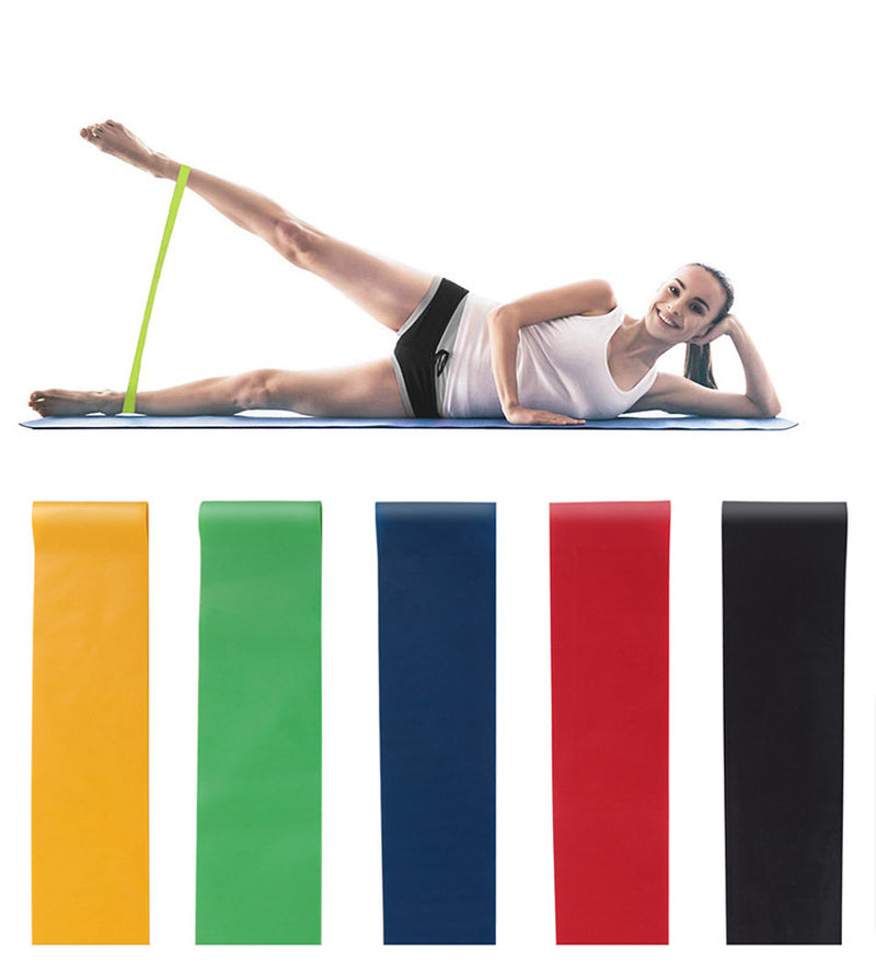 Multi-Level Resistance Bands Level Resistance Rubber Bands Yoga Training Elastic Bands - 5 Pack