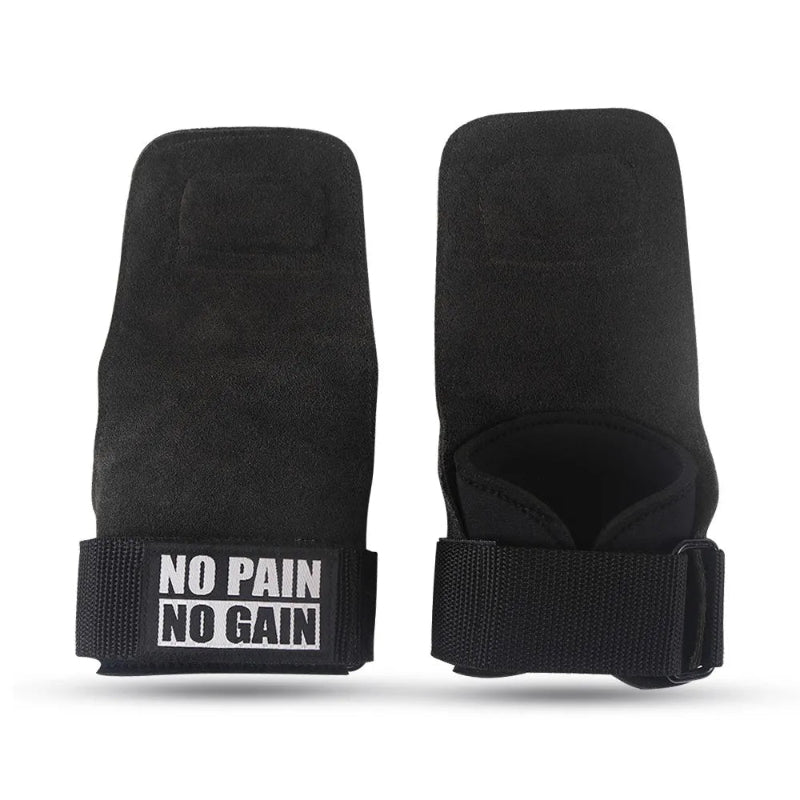 Cowhide Gym Grips Gloves Weightlifting Fitness Pull up Crossfit Workout Equipment Anti-Slip Wear-Resistance Palm Protection
