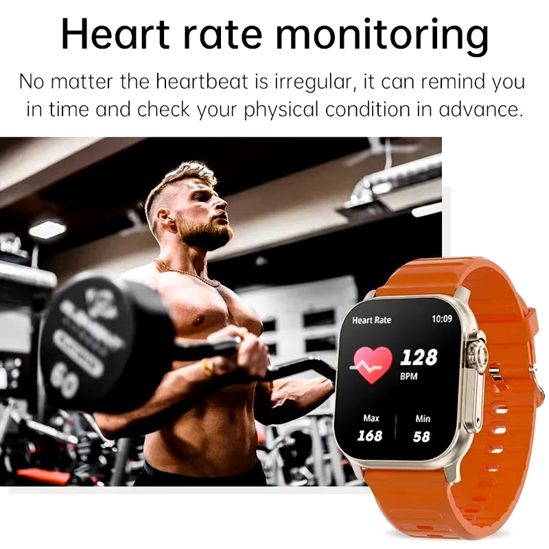 Bluetooth smartwatch with heart rate monitor. Smart Watch Bluetooth Talk Smartwatch Message Alert Heart Rate Monitor Sports Watch for Android IOS Men Women