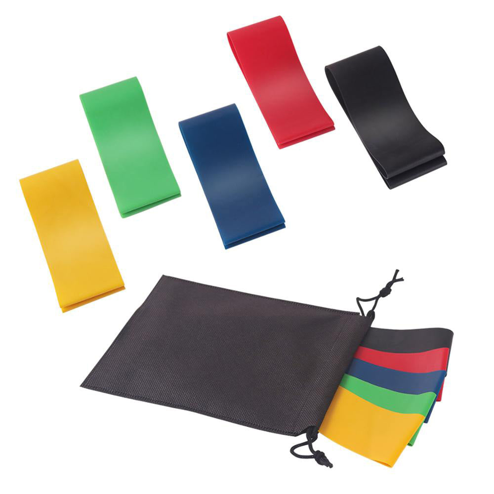 Multi-Level Resistance Bands Resistance Rubber Bands Yoga Training Elastic Bands - 5 Pack