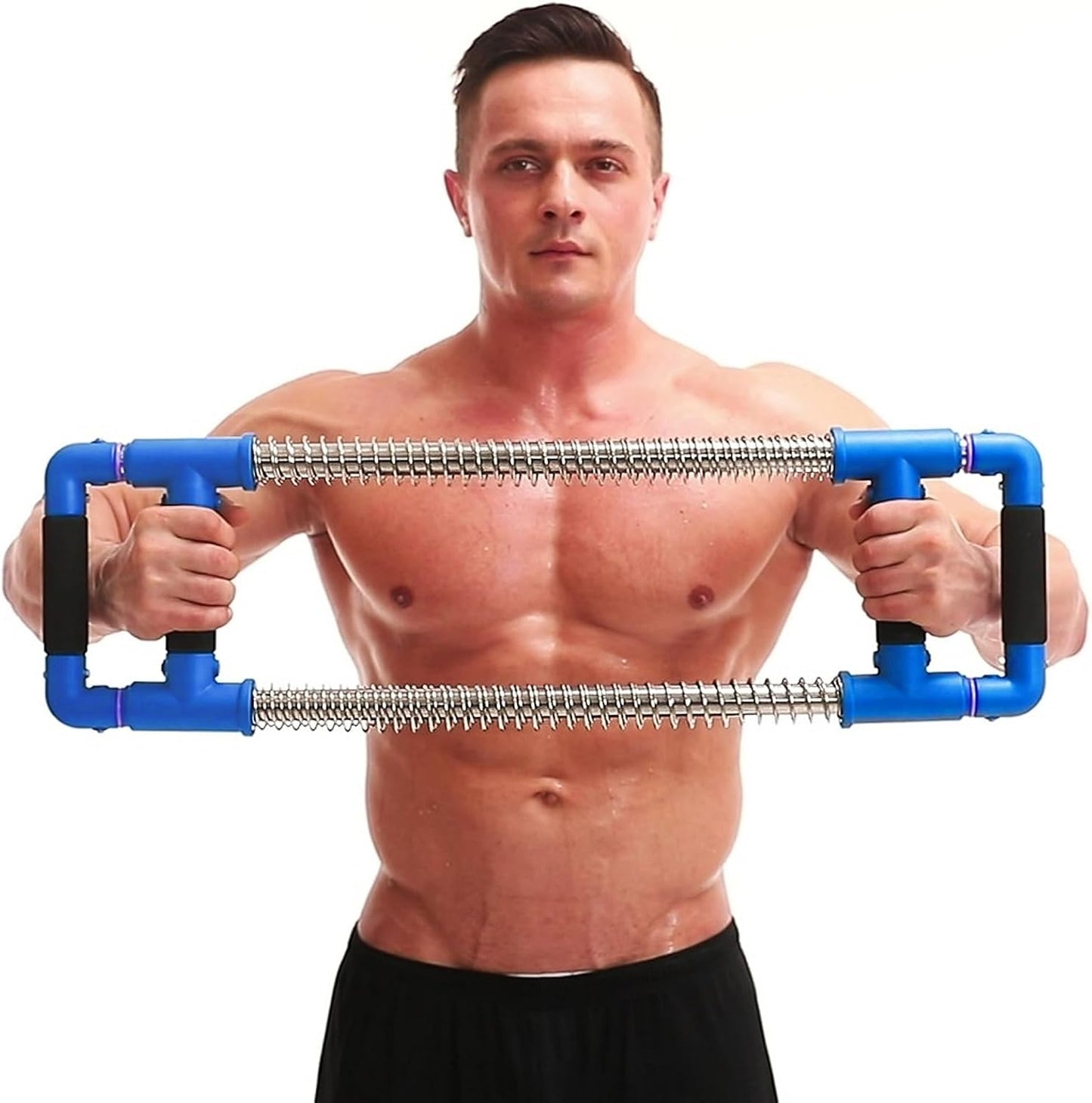 Portable chest expander spring resistance - Chest Expander at Home Workout Equipment, Arm Exerciser Portable Spring Resistance Exercise Gym Kit for Home, Travel or Outdoors